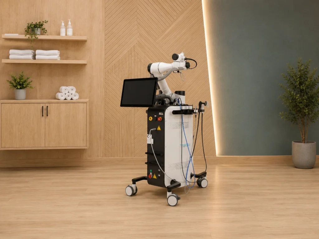 AI masszázsrobot kezelés közben